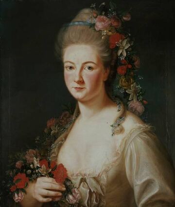 Die Geliebte des Kurfürsten, Josepha Gräfin von Heydeck, Gemälde von Johann Peter Hoffmeister von 1770.