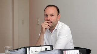 Nikolas Löbel im Sommer 2020 in der CDU-Geschäftsstelle.