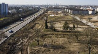 Die meisten Gebäude im Columbus-Quartier sind weg.