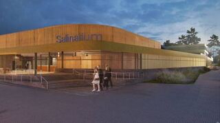 Holz und Sandstein sollen für die Therme verwendet werden.