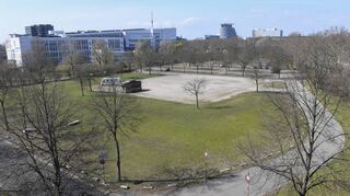 Zwischen Technoseum und Carl-Benz-Stadion, wo das Oktoberfest stattfindet, ist ein Neubau geplant.