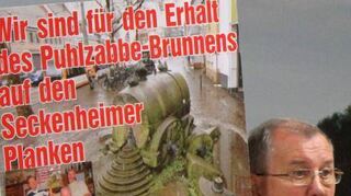 Im Einsatz für den Zabbe-Brunnen: Dieter Fedel.