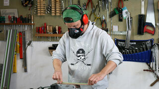 Florian Thierolf bei der Arbeit.