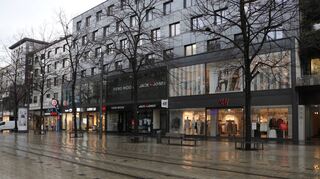 Auf den Mannheimer Planken herrscht im Corona-Lockdown gähnende Leere.