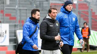 Florian Braband (li.) arbeitete mit dem heutigen Waldhof-Coach Patrick Glöckner (Mitte) schon in Chemnitz zusammen.