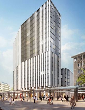 So soll der Metropol-Komplex am Berliner Platz in der Innenstadt aussehen. Die ersten Bagger sind bereits angerollt.