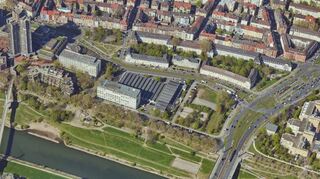 Blick auf die Schafweide im Mannheimer Stadtteil Neckarstadt-Ost. Die Grünen fordern, dass der Platz weitgehend entsiegelt und begrünt werden soll.