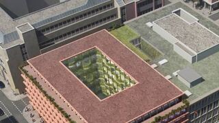 So soll der Neubau der Sparkasse aussehen.