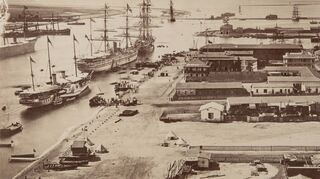 Ohne den Suez-Kanal – hier ein Bild vom Bau bei Port Said aus den 1860er Jahren – wäre eine Reise um die Welt in 80 Tagen nicht möglich gewesen.