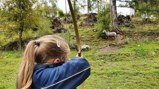 Der Bogenparcours im Vinschgau macht den Kindern deutlich mehr Spaß als reines Wandern.