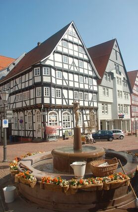 Märchenhaft: die alten Fachwerkhäuser in Bad Wildungen.