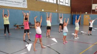 Die CCW-Jugendgarde freut sich über den Start des Trainings im Kulturhaus Waldhof.
