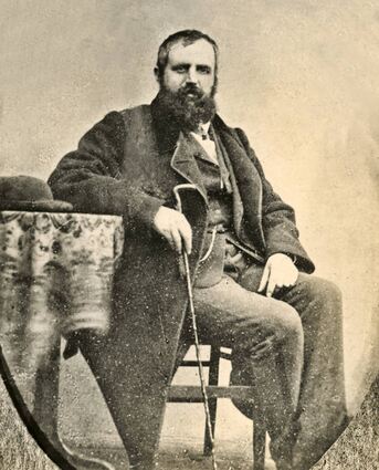 Friedrich Engelhorn 1855, als Inhaber der Gasfabrik und verantwortlich für die Straßenbeleuchtung.