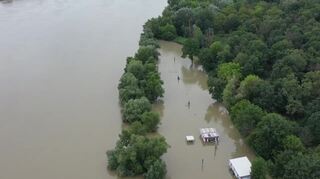 Hochwasser am Mannheimer Strandbad