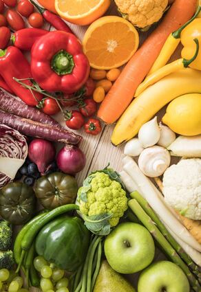 Viel Gemüse und Obst sollten auf dem Speiseplan stehen.