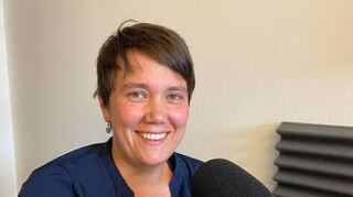Thekla Südhof von der DLRG Mannheim zu Gast im Podcast-Studio.