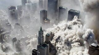 Schrecklich schön: Aufnahme vom 11. September 2001, aufgenommen aus der Luft von einem Mitarbeiter des New York City Police Department.