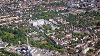 Ludwigshafen aus der Vogelperspektive: Wie die Stadt im Jahr 2035 aussehen könnte, wird derzeit über den Flächennutzungsplan erarbeitet.