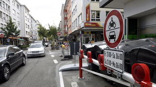 Mannheim will den Durchgangsverkehr aus der Innenstadt (im Bild die Fressgasse) verbannen. Die nächtliche Sperrung hatte für massive Staus gesorgt.