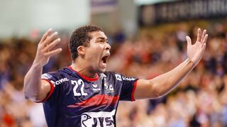 Sieben Würfe, sechs Tore: Ex-Löwe Mads Mensah Larsen überragte im Flensburger Trikot.