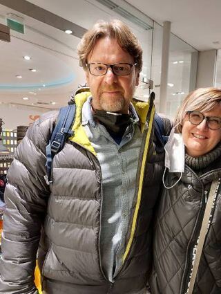 Jürgen Grubmüller und seine gute Freundin Claudia Hoffmann.