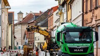 Die Linie 10 in Alt-Friesenheim wird seit April 2019 ausgebaut.