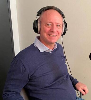 Thomas Gerstner im Podcaststudio des Mannheimer Morgen.