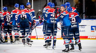 Die Adler Mannheim nach ihrem letzten Heimspiel gegen Köln.