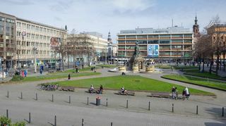 Mehr Leben auf öffentlichen Plätzen wie hier dem Paradeplatz wünscht sich Lutz Pauels, der Vorsitzende der Werbegemeinschaft Mannheim City.