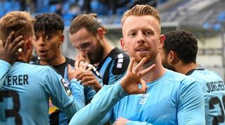 Seinen ersten Dreier-Pack im Profi-Fußball erzielte Dominik Martinovic beim 3:3 gegen den VfL Osnabrück vor zwei Wochen.