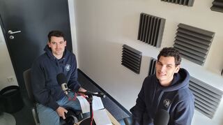 Felix Epple (li.) und Alex Arndt berichten aus der „Waldhof-Welt“.