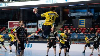 Auf verlorenem Posten: Patrick Groetzki und die Rhein-Neckar Löwen gingen gegen Erlangen unter.
