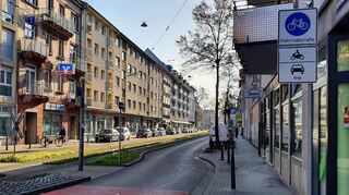 Die Meerfeldstraße auf dem Lindenhof: eine von derzeit zehn Fahrradstraßen in Mannheim.