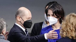 Bundeskanzler Olaf Scholz (SPD) und Annalena Baerbock (Bündnis 90/Die Grünen) sind sich in außenpolitischen Fragen nicht immer ganz einig.