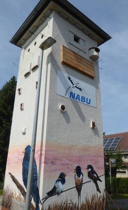 Der Artenschutzturm in Wüstenhain (Thüringen).