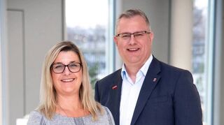 Die „Spitzenkandidaten“ des Teams IG BCE: Der BASF-Betriebsratsvorsitzende Sinischa Horvat und Stellvertreterin Tatjana Diether.
