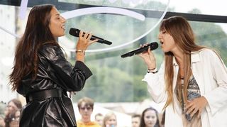Die Schwestern Daria (l.) und Giorgia Borzellino aus Mannheim bei „Deutschland sucht den Superstar“.