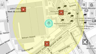 300 Meter Radius um die Fundstelle.