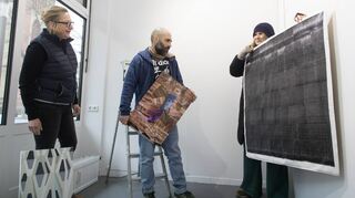 Gemeinsames Ausstellungsprojekt: Katja von Puttkamer (v.l.), Eyal Pinkas und Andrea Esswein präsentieren ihre Arbeiten im Kunsthaus.