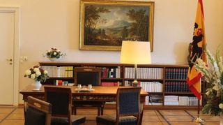 Das „Allerheiligste“ in Bellevue: das Arbeitszimmer des Bundespräsidenten.