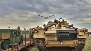 Direkter Bahnanschluss: Die Coleman-Kaserne hat eigene Gleise zum Transport von Militärgerät, das von hier auf Schwerlastwaggons nach ganz Europa geht.