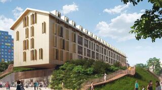 So soll die von Architekt Winy Maas entworfene „Grüne Mitte Franklin“ in etwa drei Jahren einmal aussehen.