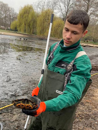 Eine Schnappschildkröte ist Mihajlo Subotic ins Netz gegangen.