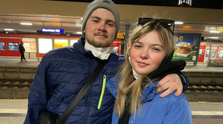 Ira Penkalo (19) und ihr Freund Dan Zidlovskyi (22) kommen aus Wolhynien, einer Region im Nordwesten der Ukraine.