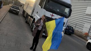 Kateryna Malakhova von der Deutsch-Ukrainischen Gesellschaft organisiert Hilfstransporte in ihr Heimatland.