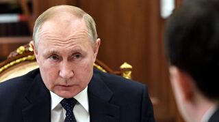 Russlands Präsident Wladimir Putin während eines Gesprächs in Moskau.