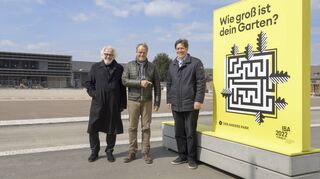 Freuen sich auf die Abschluss-Präsentation der Internationalen Bauausstellung ab 29. April: Michael Braum (v.l.), Eckart Würzner und Jürgen Odszuck.
