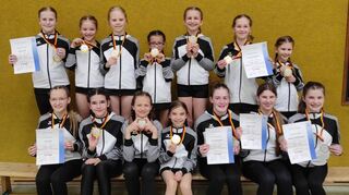 Glücklich über ihre Platzierungen und die Möglichkeit, wieder an einem Wettkampf teilnehmen zu können, waren die Turnerinnen der TSG Bürstadt.