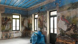 „So etwas hatte ich in all’ den Jahren als Neuentdeckung noch nicht“, bestaunte Denkmalpflegerin Ute Fahrbach-Dreher die Wandgemälde im „Pflug“.
