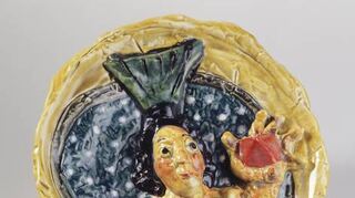 Berühmter Künstler: Wandteller von Markus Lüpertz von 1994.